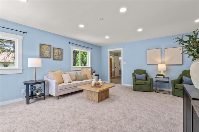 119 E 1st St, Dresser, WI 54009 - living room with carpet, recessed lighting, and baseboards