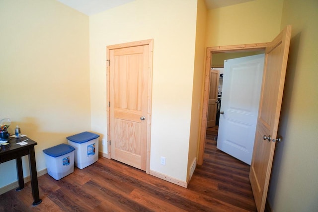 16845 Hawk Rd, Sparta, WI 54656 - bedroom featuring dark wood-style floors and baseboards