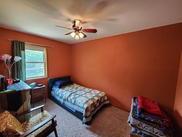 7122 Mockingbird Ln, Middleton, WI 53562 - carpeted bedroom with a ceiling fan