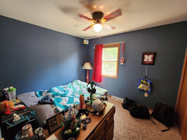 7122 Mockingbird Ln, Middleton, WI 53562 - living area with ceiling fan and carpet