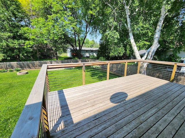 7122 Mockingbird Ln, Middleton, WI 53562 - wooden deck featuring a fenced backyard