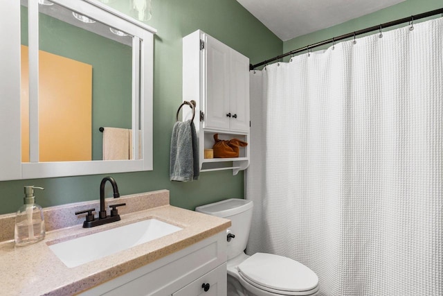 26 Prentice Pl, Madison, WI 53704 - bathroom featuring toilet, vanity, and a shower with shower curtain