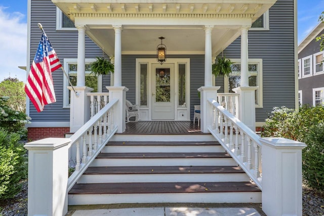 350 Madison St, Wisconsin Rapids, WI 54494 - view of exterior entry with a porch