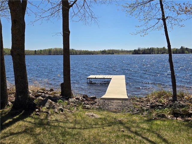 23075 Missionary Point Dr, Cable, WI 54821 - dock featuring a water view