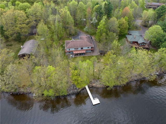 23075 Missionary Point Dr, Cable, WI 54821 - aerial overview of property's location with a large body of water and a forest