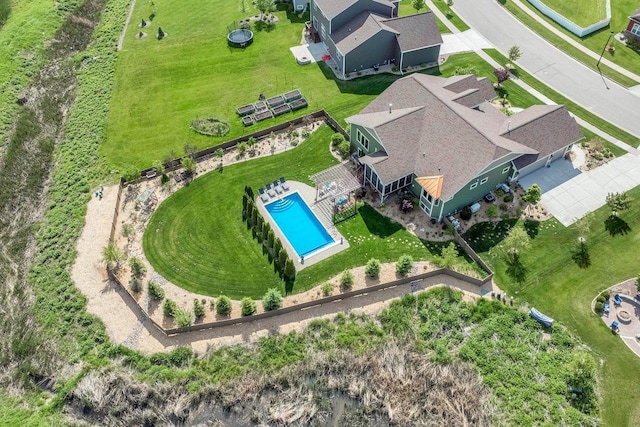 335 Bella Way, Sun Prairie, WI 53590 - aerial view of a pool area