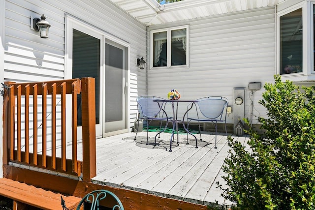 308 Maple Dr, Mount Horeb, WI 53572 - deck with outdoor dining space