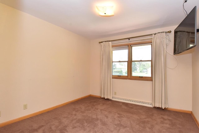 15060 Carpenter Rd, Brookfield, WI 53005 - unfurnished room with a baseboard radiator, carpet, and baseboards