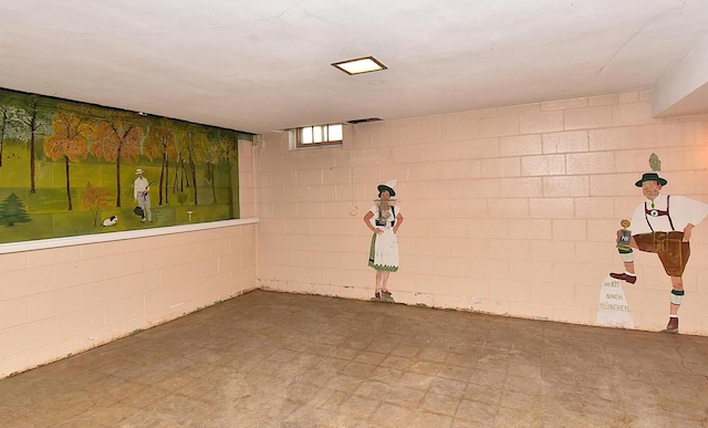 15060 Carpenter Rd, Brookfield, WI 53005 - below grade area featuring concrete block wall and tile patterned floors