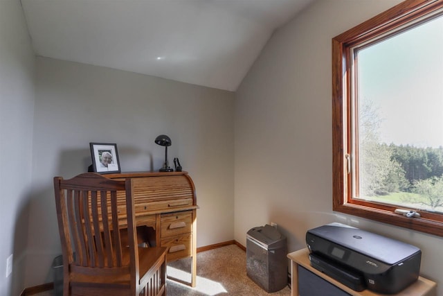 N4618 State Road 49, Waupaca, WI 54981 - carpeted office space with vaulted ceiling and baseboards