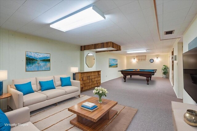 1408 S Hemlock Ave, Marshfield, WI 54449 - rec room with billiards table and carpet