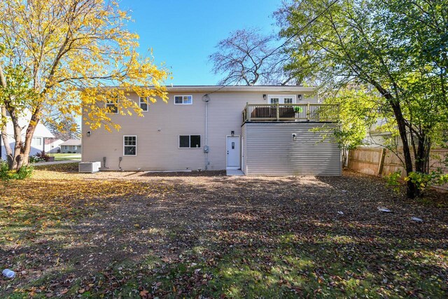 7113 N Navajo Ave, Glendale, WI 53217 - back of property with fence and cooling unit