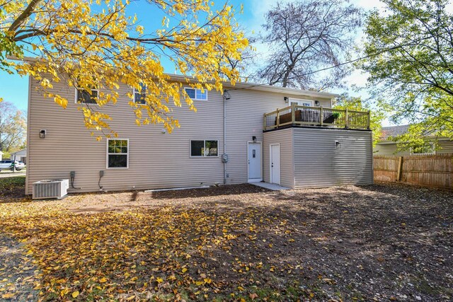 7113 N Navajo Ave, Glendale, WI 53217 - back of house with central AC and fence