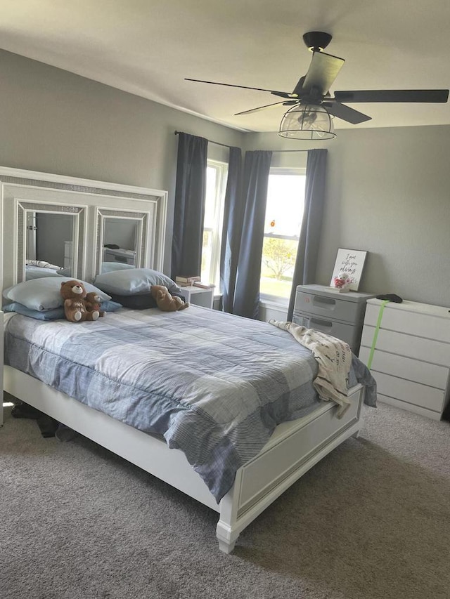 425 Champlain Dr, Johnson Creek, WI 53038 - carpeted bedroom with ceiling fan