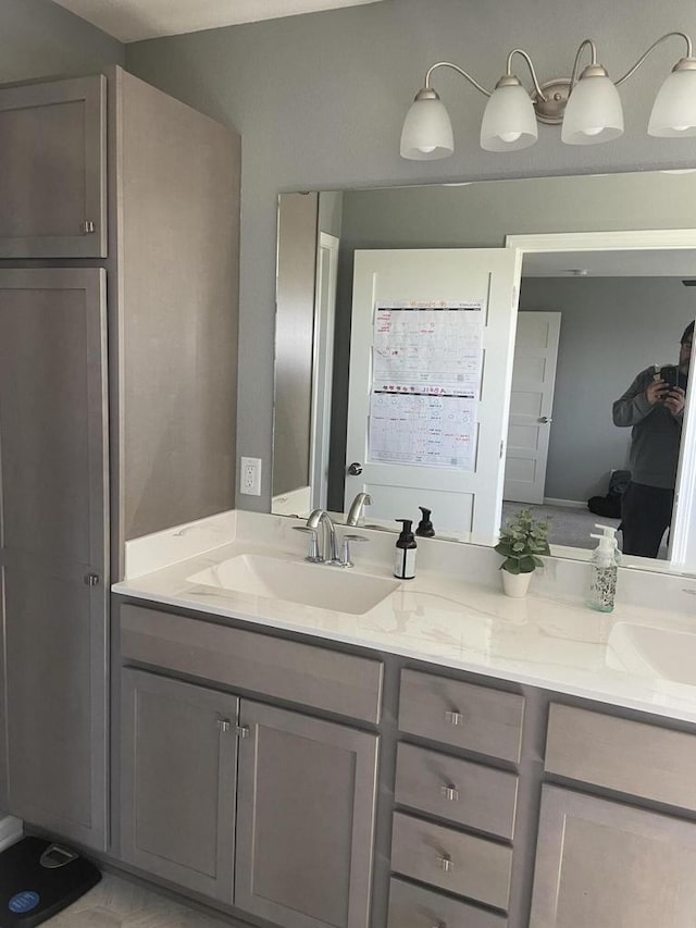 425 Champlain Dr, Johnson Creek, WI 53038 - full bathroom with double vanity