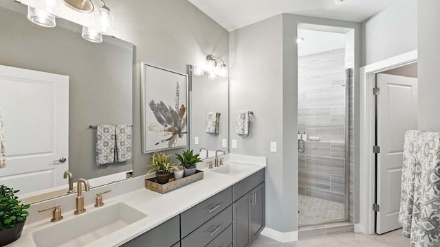 1117 5th Ave Unit Lt38, Union Grove, WI 53182 - full bathroom with a stall shower and double vanity