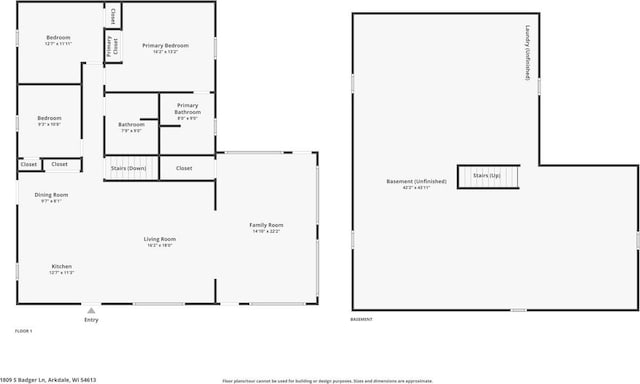 1809 S Badger Ct, Arkdale, WI 54613 - room layout