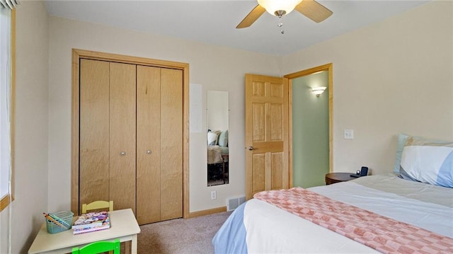 2649 W Menomonie St, Eau Claire, WI 54703 - carpeted bedroom featuring a closet and ceiling fan
