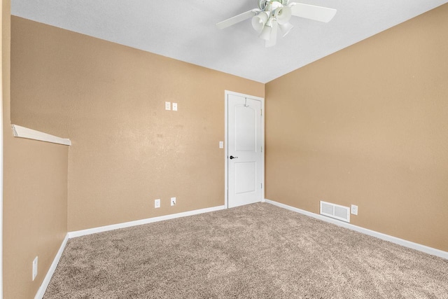 252 Willow Dr, Hartland, WI 53029 - empty room with ceiling fan, carpet, and baseboards