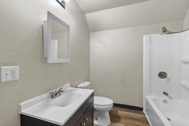 1341 S Layton Blvd Unit 1343, Milwaukee, WI 53215 - full bath featuring wood finished floors, toilet, vanity, and  shower combination