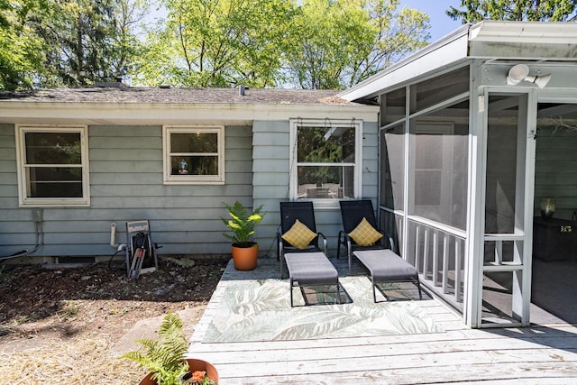 N56W27528 Lisbon Rd, Lisbon, WI 53089 - wooden terrace featuring a sunroom