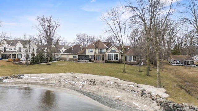 536 Sunrise Bay Rd, Neenah, WI 54956 - view of front of house with a front lawn and a residential view
