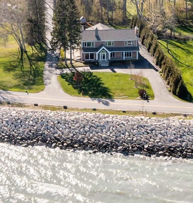 7515 N Beach Dr, Fox Point, WI 53217 - view from above of property featuring a large body of water
