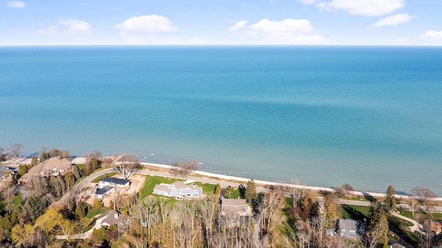 7515 N Beach Dr, Fox Point, WI 53217 - aerial overview of property's location with a large body of water