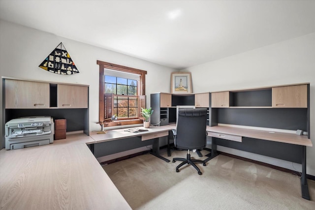 1401 Scenic Dr, Hubertus, WI 53033 - office space with light carpet and built in desk
