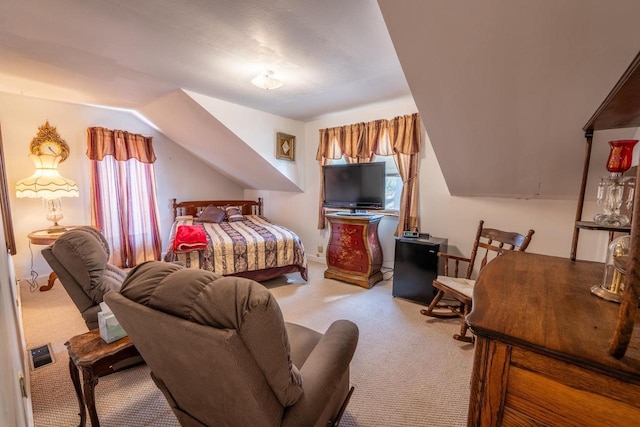 1226 Lake St, White Lake, WI 54491 - bedroom featuring carpet flooring and vaulted ceiling