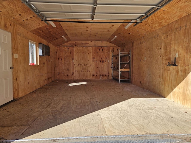 1226 Lake St, White Lake, WI 54491 - garage with wood walls