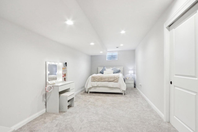 W139S9977 Jay Dr, Muskego, WI 53150 - bedroom with recessed lighting, light carpet, and baseboards
