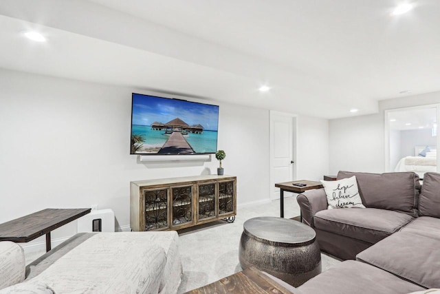 W139S9977 Jay Dr, Muskego, WI 53150 - living room with recessed lighting, carpet floors, and baseboards
