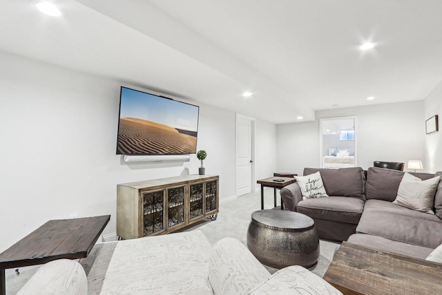 W139S9977 Jay Dr, Muskego, WI 53150 - carpeted living room with recessed lighting and baseboards