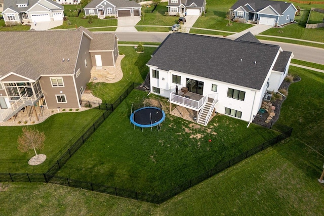 aerial perspective of suburban area