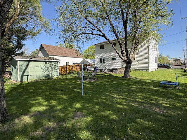 121 W Clark St, Plainfield, WI 54966 - view of yard with an outdoor structure and a storage shed