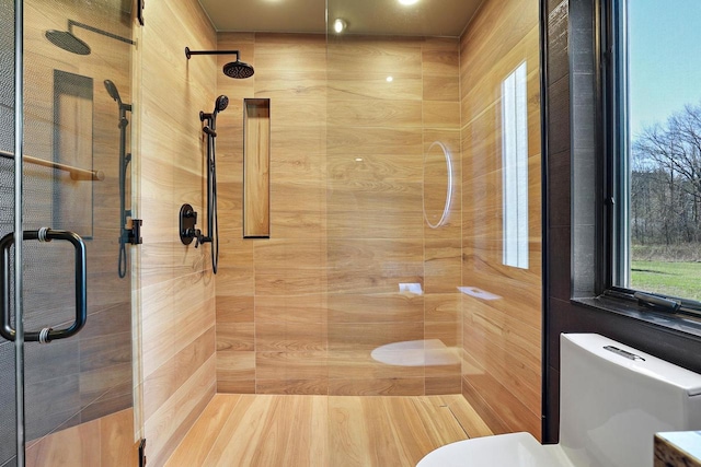 W4310 33rd St, Necedah, WI 54646 - full bathroom featuring toilet, a stall shower, and healthy amount of natural light