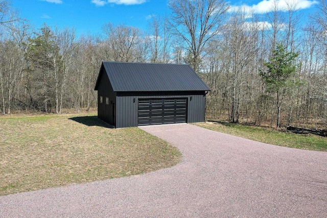 W4310 33rd St, Necedah, WI 54646 - detached garage featuring a wooded view