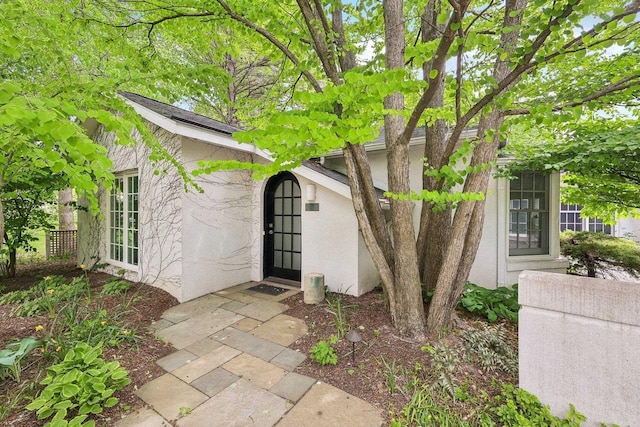 923 Swarthmore Ct, Madison, WI 53705 - view of exterior entry featuring stucco siding