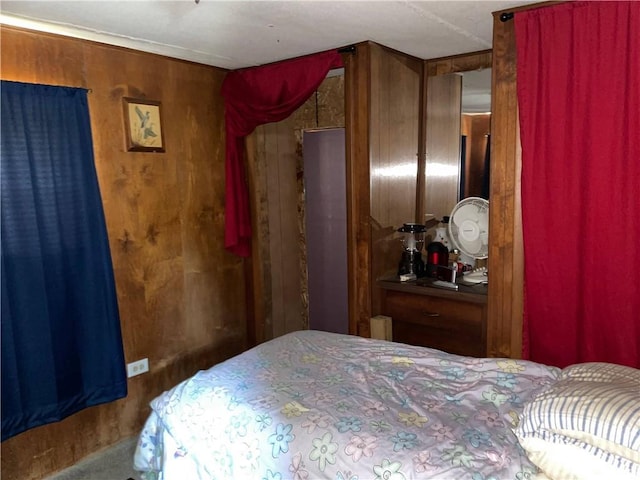 15735 N Park Rd, Butternut, WI 54514 - bedroom with wooden walls