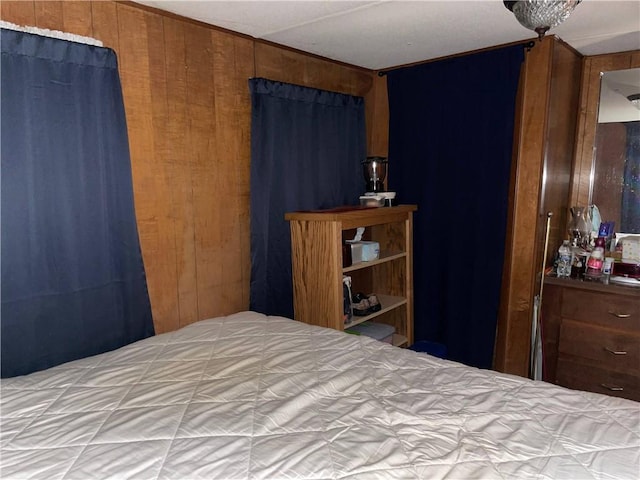 15735 N Park Rd, Butternut, WI 54514 - bedroom featuring wood walls