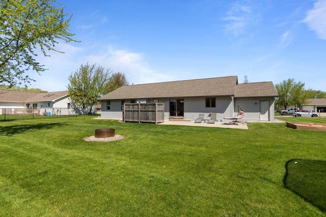 rear view of house with a patio