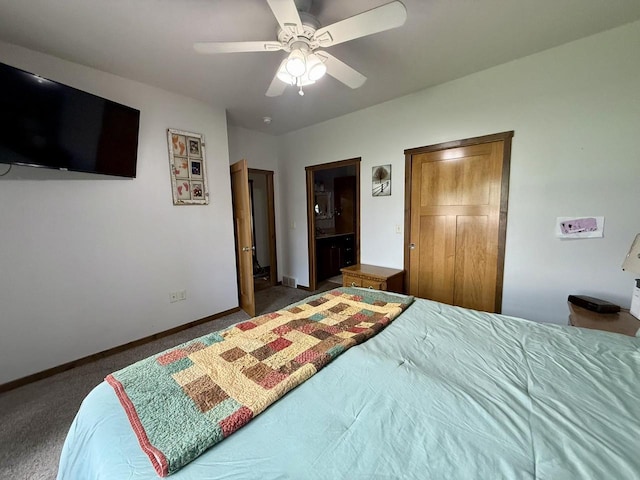 520 Alyssa St, Tomah, WI 54660 - carpeted bedroom with baseboards and ceiling fan