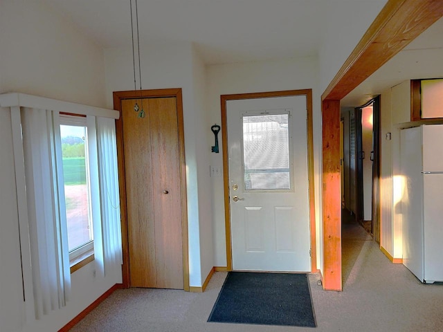 5544 Elm Rd, Pittsville, WI 54466 - doorway featuring healthy amount of natural light and light colored carpet