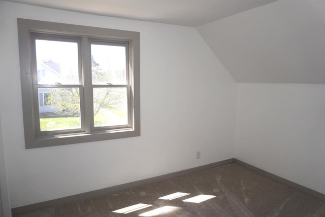 501 N Prospect St, Merrill, WI 54452 - bonus room featuring plenty of natural light, lofted ceiling, baseboards, and dark carpet