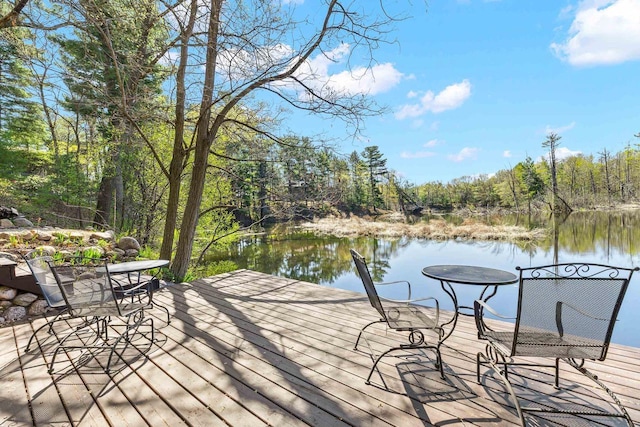 528 Park Ave, Waupaca, WI 54981 - dock with a water view and a wooded view