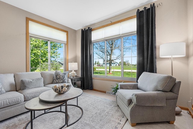 W6928 Westwood Dr, Fond Du Lac, WI 54937 - living area featuring baseboards and carpet floors