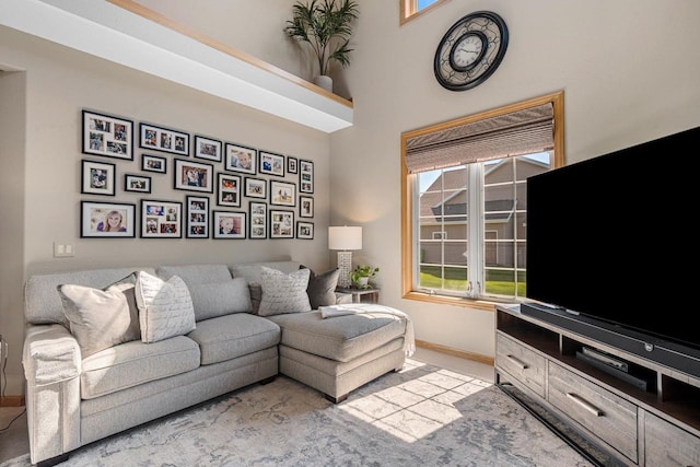 W6928 Westwood Dr, Fond Du Lac, WI 54937 - living area featuring baseboards and light colored carpet