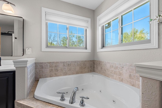 W6928 Westwood Dr, Fond Du Lac, WI 54937 - full bathroom featuring vanity and a jetted tub