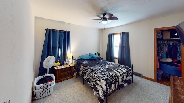 5869 State Highway 27, Sparta, WI 54656 - carpeted bedroom featuring a closet and a ceiling fan